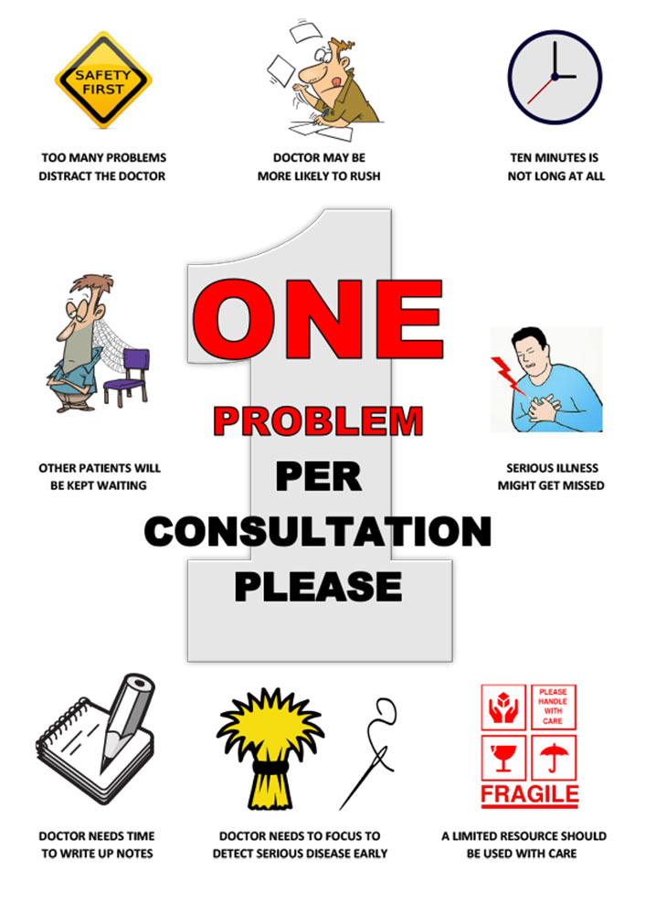 One problem per consultation poster